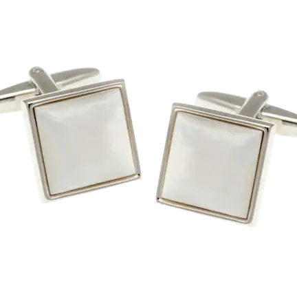 Christakis mother of pearl square cufflinks