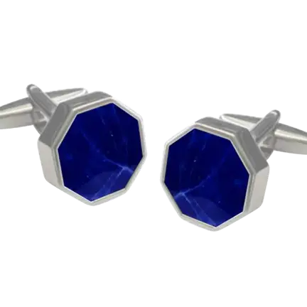Christakis Athens Octagonal Blue Sodalite Cufflinks