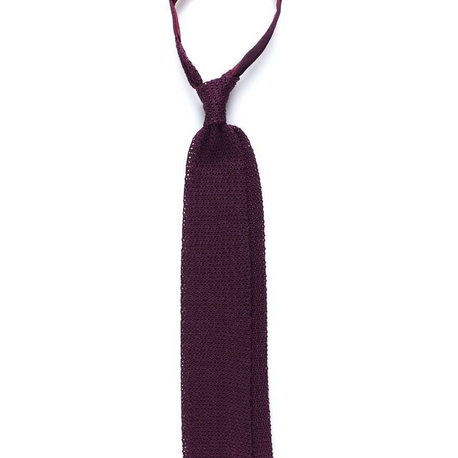 Christakis Athens Salerno V Tricot Knit Burgundy Tie
