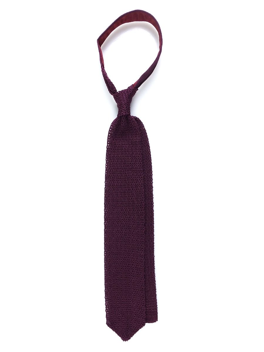 Christakis Athens Salerno V Tricot Knit Burgundy Tie